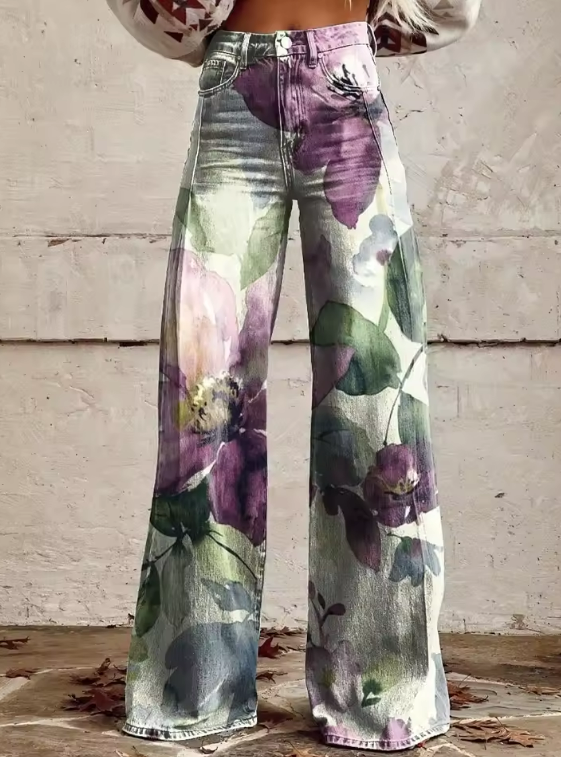Alicia | Boho Vintage Broek met Unieke en Verfijnde Stijl