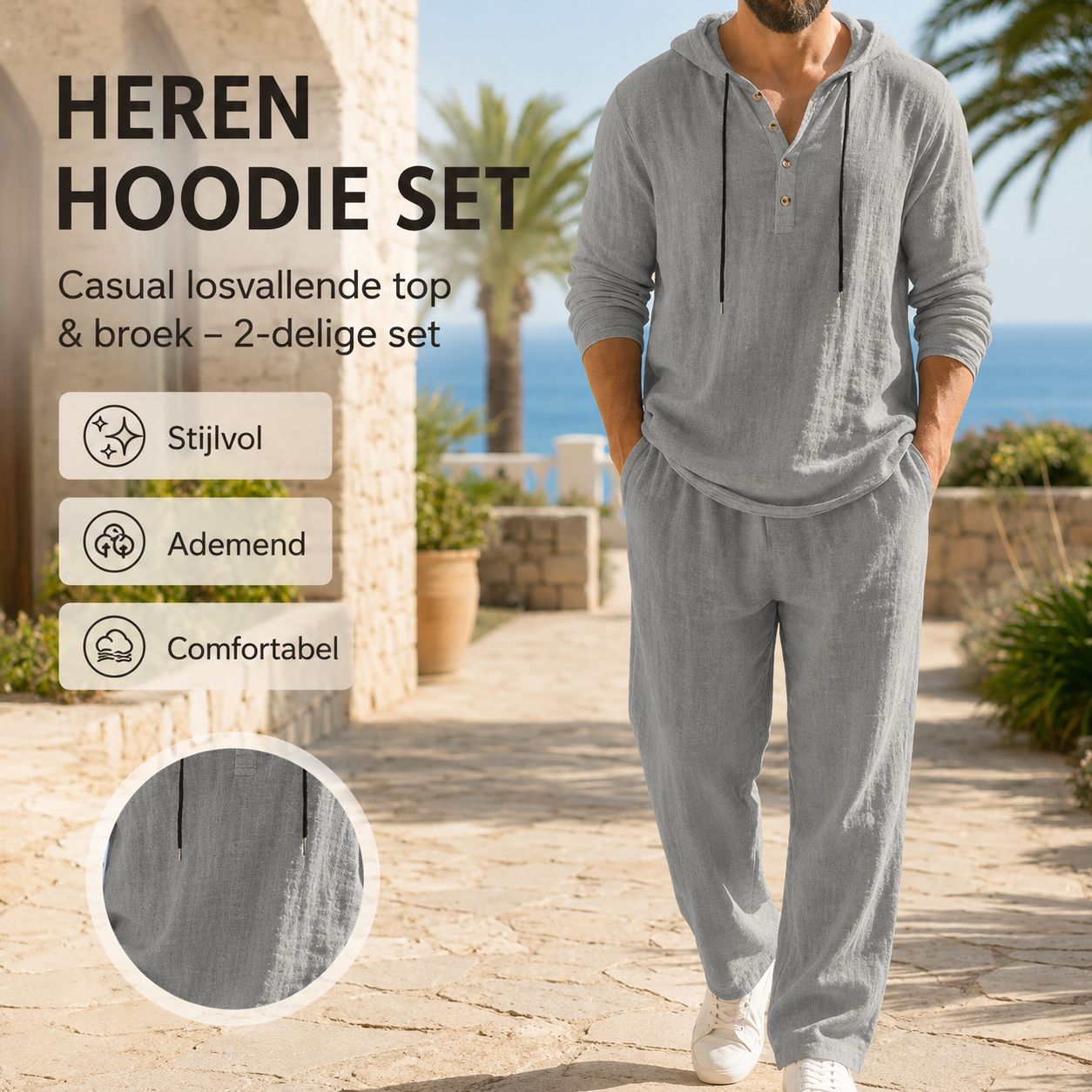 ComfortFit | Luxe 2-Delige Hoodie & Broek Set voor Heren