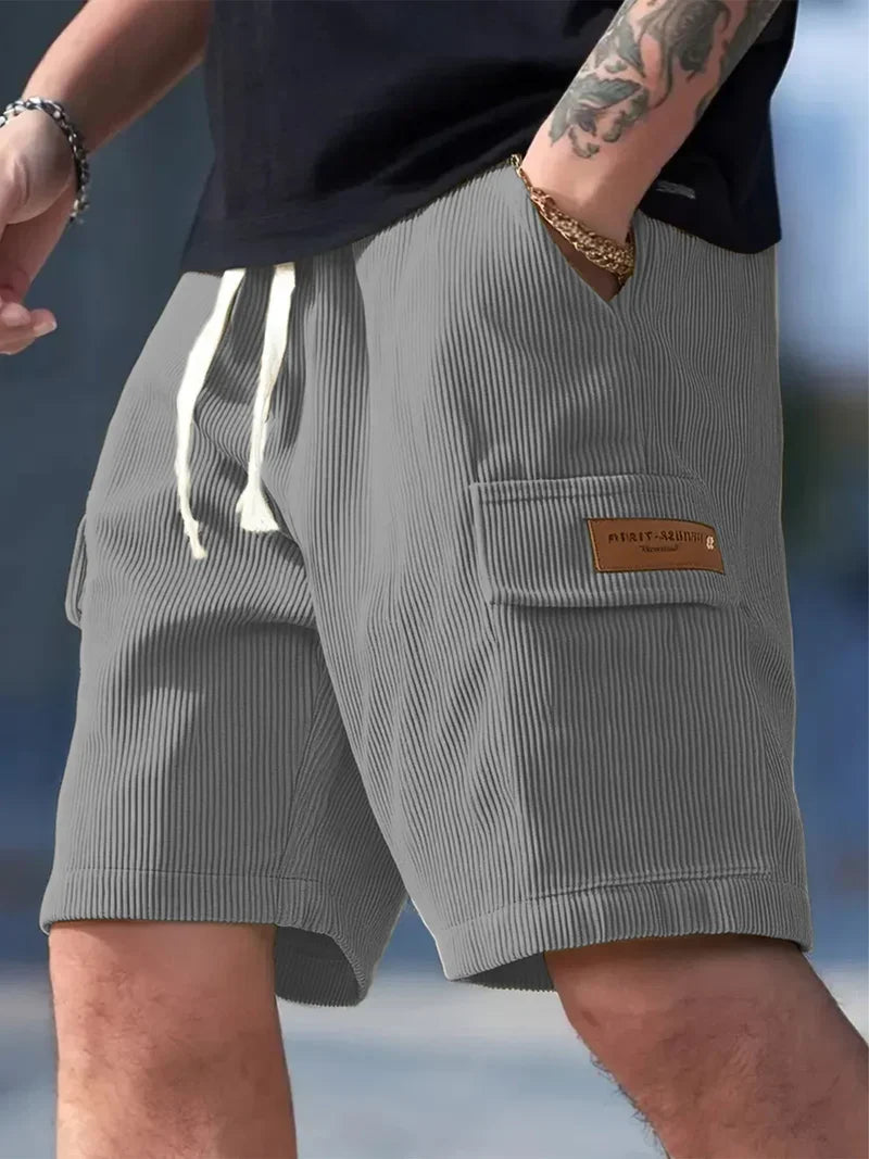 Kaaris | Bermudas Gofradas con Bolsillos para Hombre