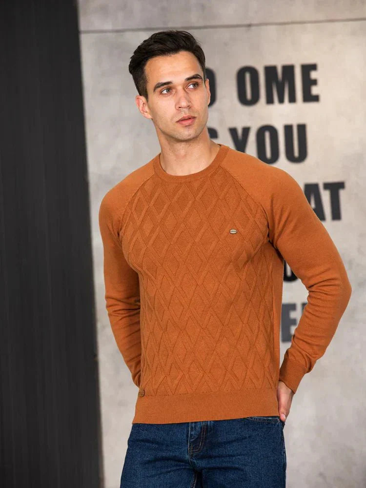 THEO | Herenpullover met Ruitpatroon
