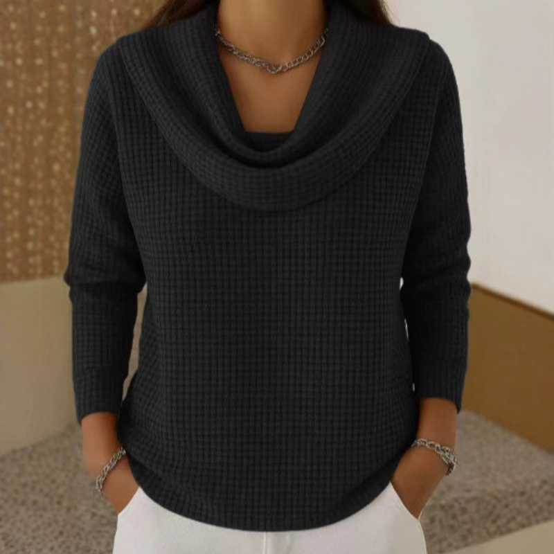 SANNE | Elegante Trui met Warm Comfort en Vloeiende Watervalhals voor Elke Dag