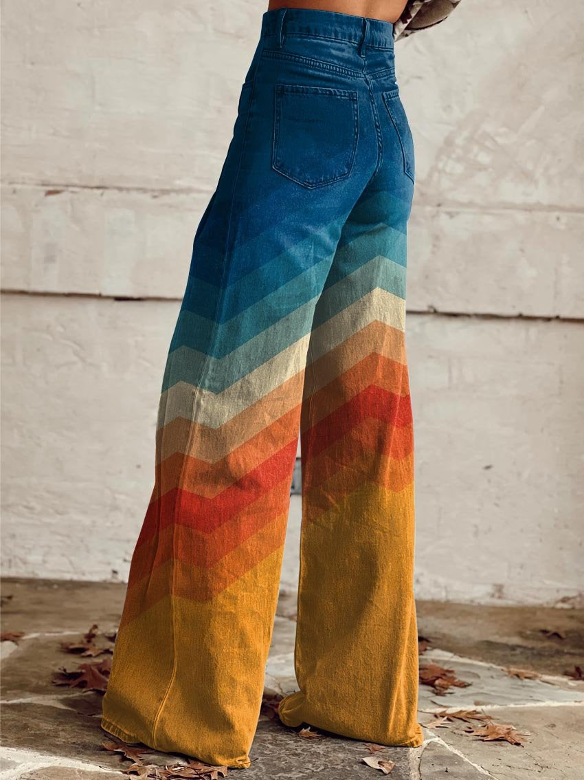 Lena | Elegante en Moderne Retro Zigzag Broek