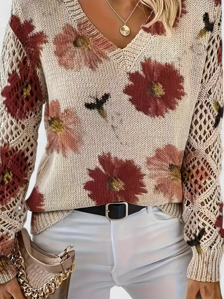 Naomi | Elegante trui met bloemendessin