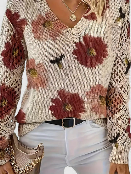 Naomi | Elegante trui met bloemendessin