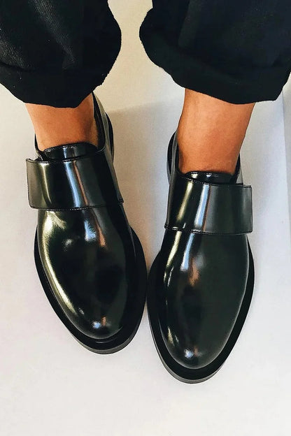 Lars | Elegante glanzende mocassins met band voor een perfecte stijl