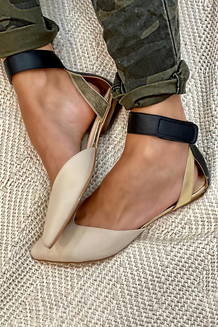 SAVINA | Elegante puntige ballerina's met enkelbandje voor een verfijnde stijl