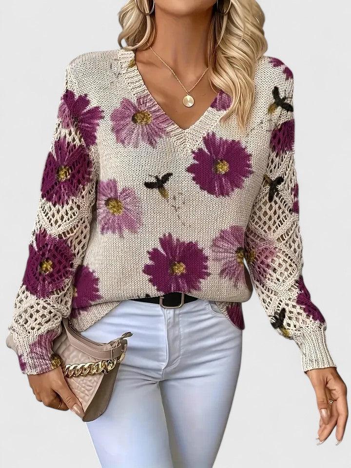 Naomi | Elegante trui met bloemendessin