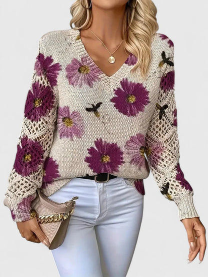 Naomi | Elegante trui met bloemendessin