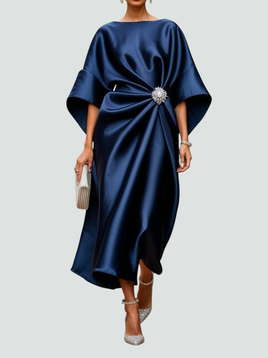 Helena | Lange Avondjurk met Luxe Detail en Tijdloze Elegantie