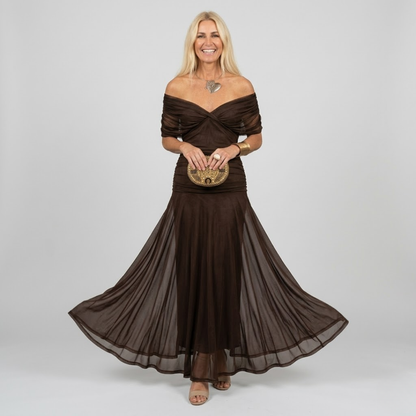 Margaret | Elegante Maxi-jurk met Flatterende Taille en Tijdloze Klasse