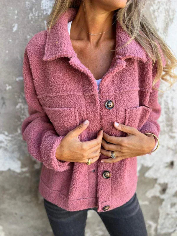 Olivia | Elegante Korte Jas met Revers en Chic