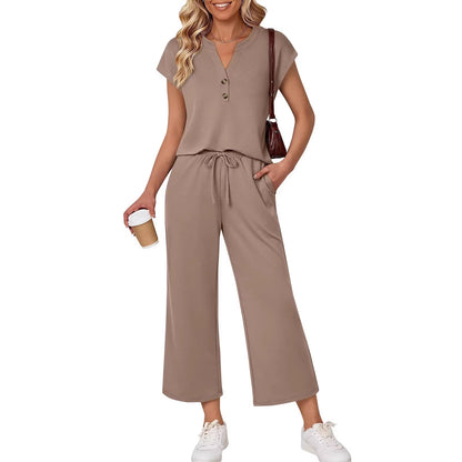 Miranda™ | Comfortabele Tweedelige Lounge Set met V-Hals