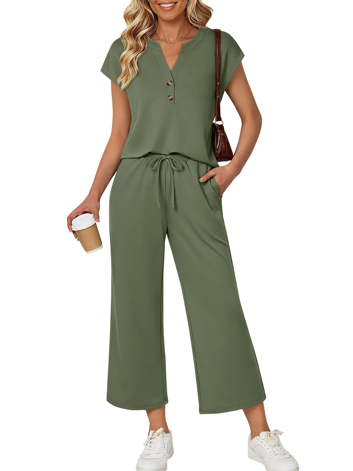 Miranda™ | Comfortabele Tweedelige Lounge Set met V-Hals