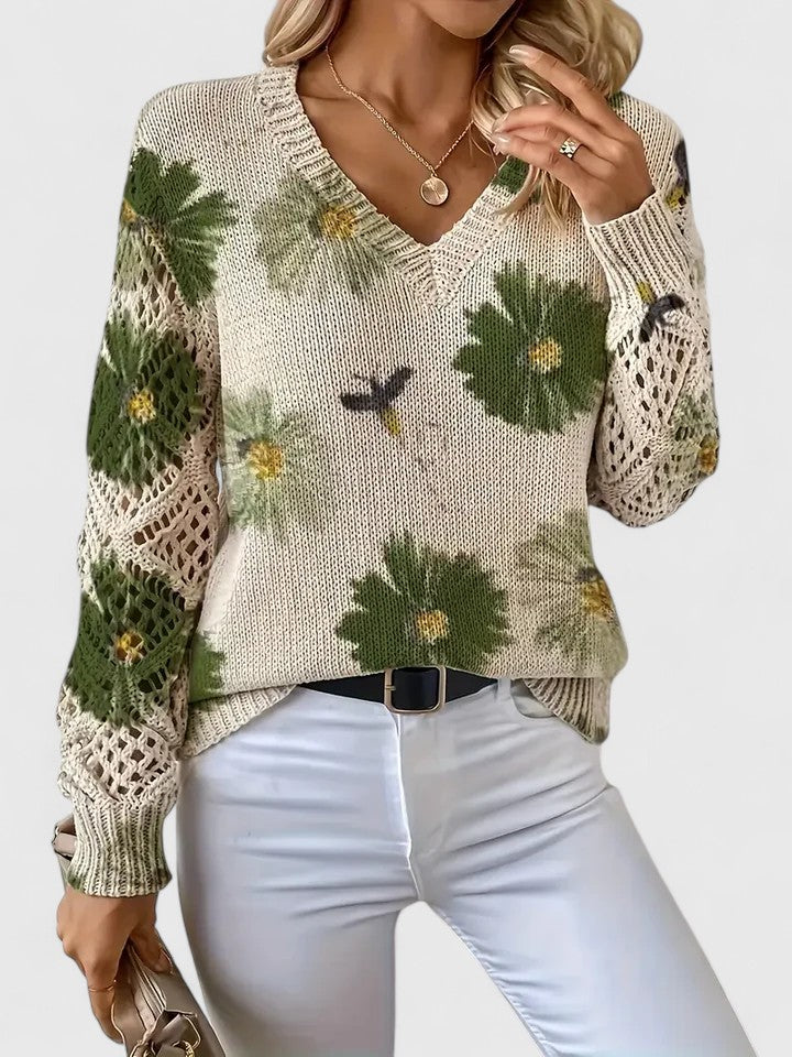 Naomi | Elegante trui met bloemendessin