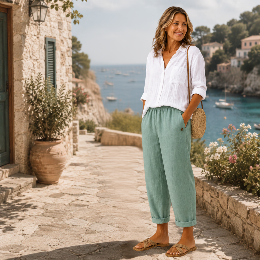 Elise™ Linnen Comfortbroek