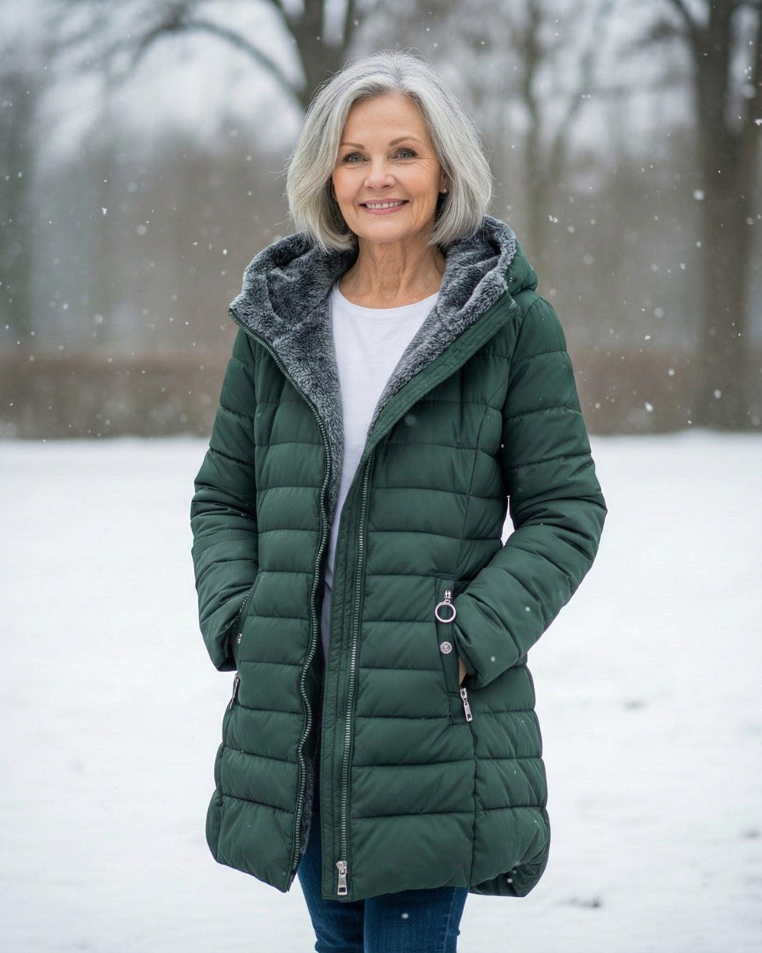 zoë | Pufferjas gevoerd met fleece