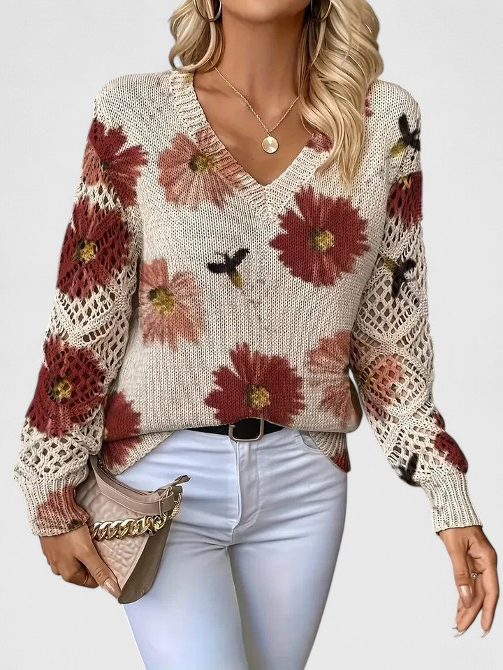 Naomi | Elegante trui met bloemendessin
