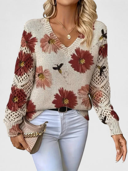 Naomi | Elegante trui met bloemendessin