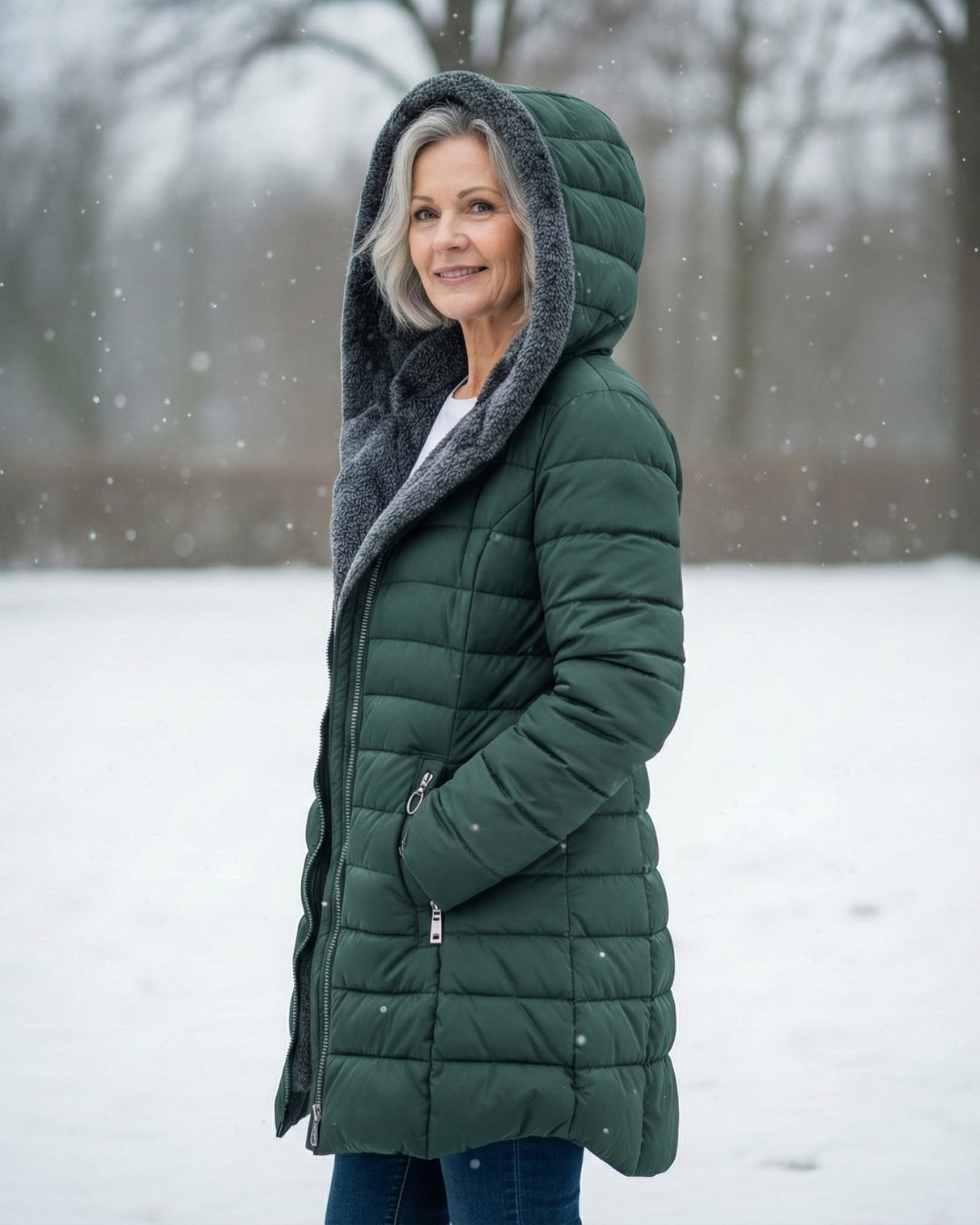zoë | Pufferjas gevoerd met fleece