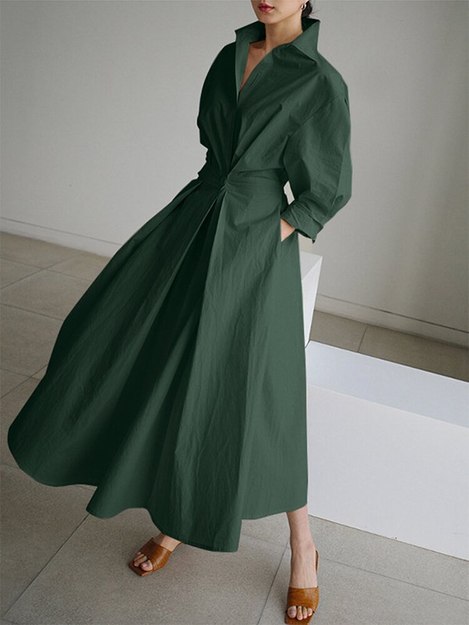 Daphne | Lange Elegante Jurk voor een Tijdloze en Verfijnde Stijl
