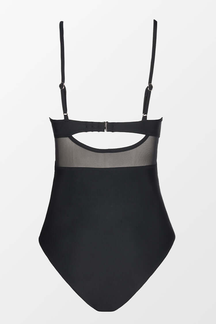 ALEXANDRA | Eénstuk Badpak met Transparante Accenten en Elegante Corrigerende Pasvorm