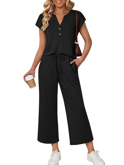 Miranda™ | Comfortabele Tweedelige Lounge Set met V-Hals