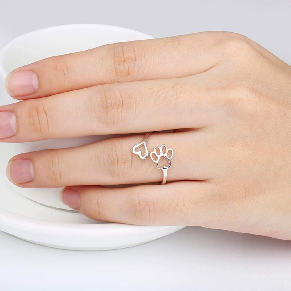 Pawlove ring met poot en hart