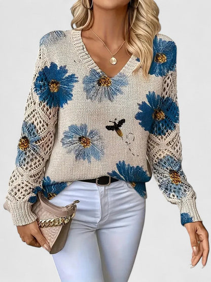 Naomi | Elegante trui met bloemendessin