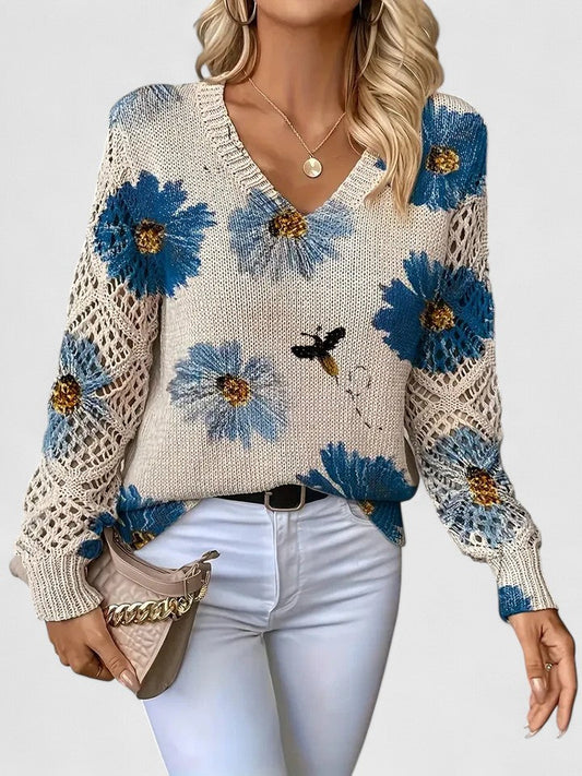 Naomi | Elegante trui met bloemendessin