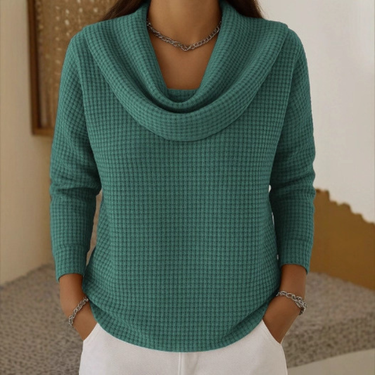 SANNE | Elegante Trui met Warm Comfort en Vloeiende Watervalhals voor Elke Dag