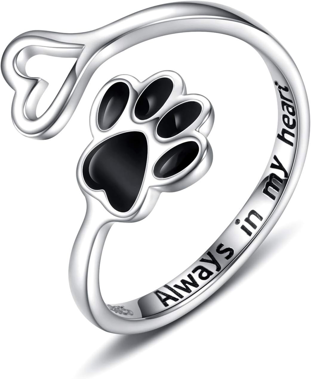 Pawlove ring met poot en hart