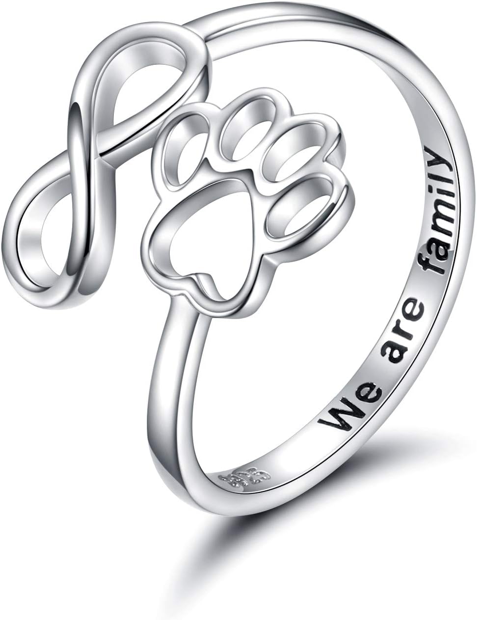 Pawlove ring met poot en hart