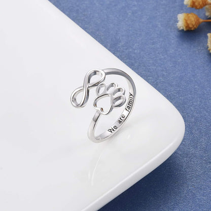 Pawlove ring met poot en hart