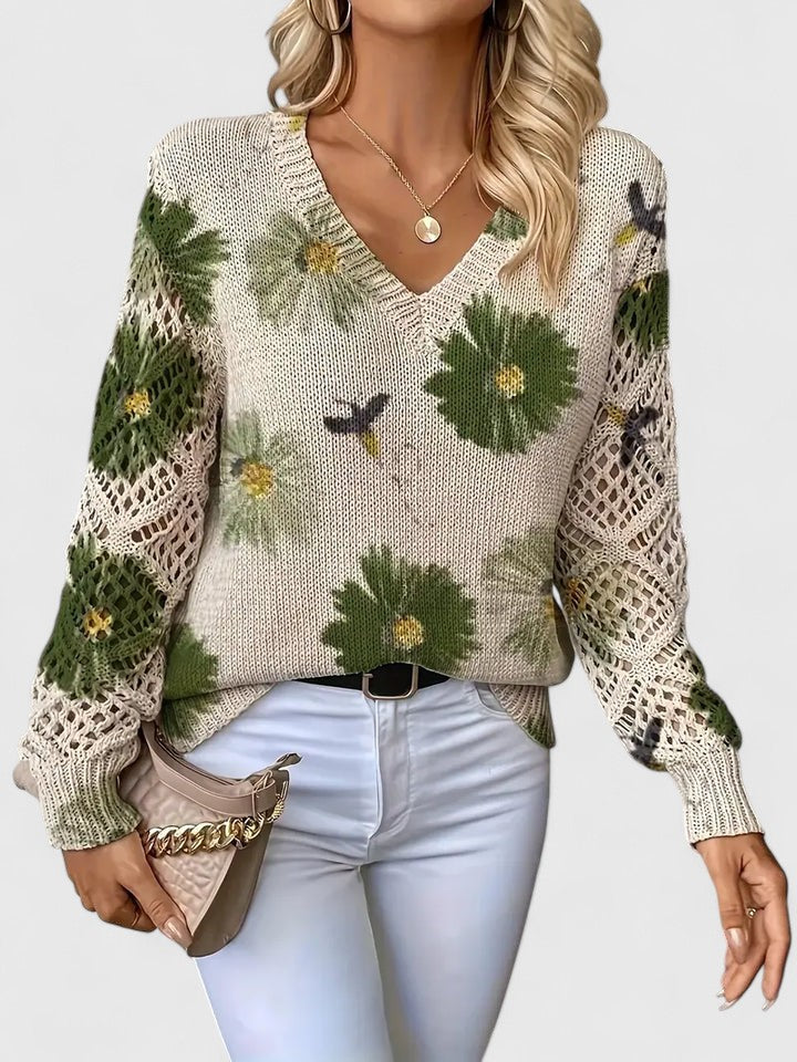 Naomi | Elegante trui met bloemendessin