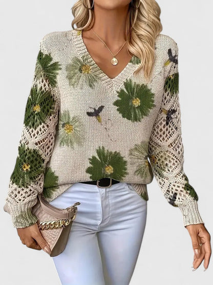Naomi | Elegante trui met bloemendessin