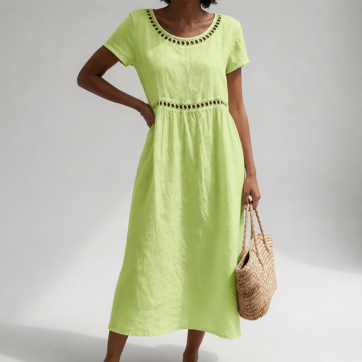 Merel™ | Elegante Linnen Blend Jurk