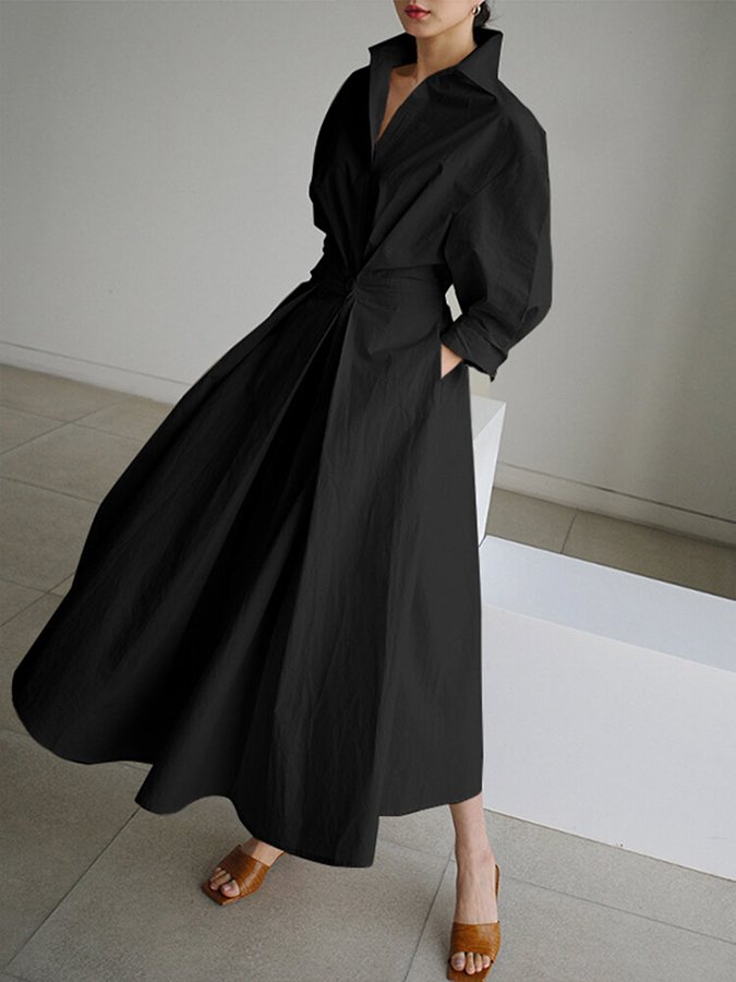 Daphne | Lange Elegante Jurk voor een Tijdloze en Verfijnde Stijl