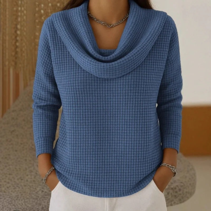 SANNE | Elegante Trui met Warm Comfort en Vloeiende Watervalhals voor Elke Dag