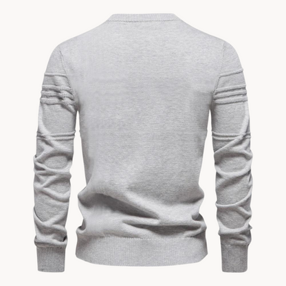 BRIAN | Katoenen herentrui met streepdesign