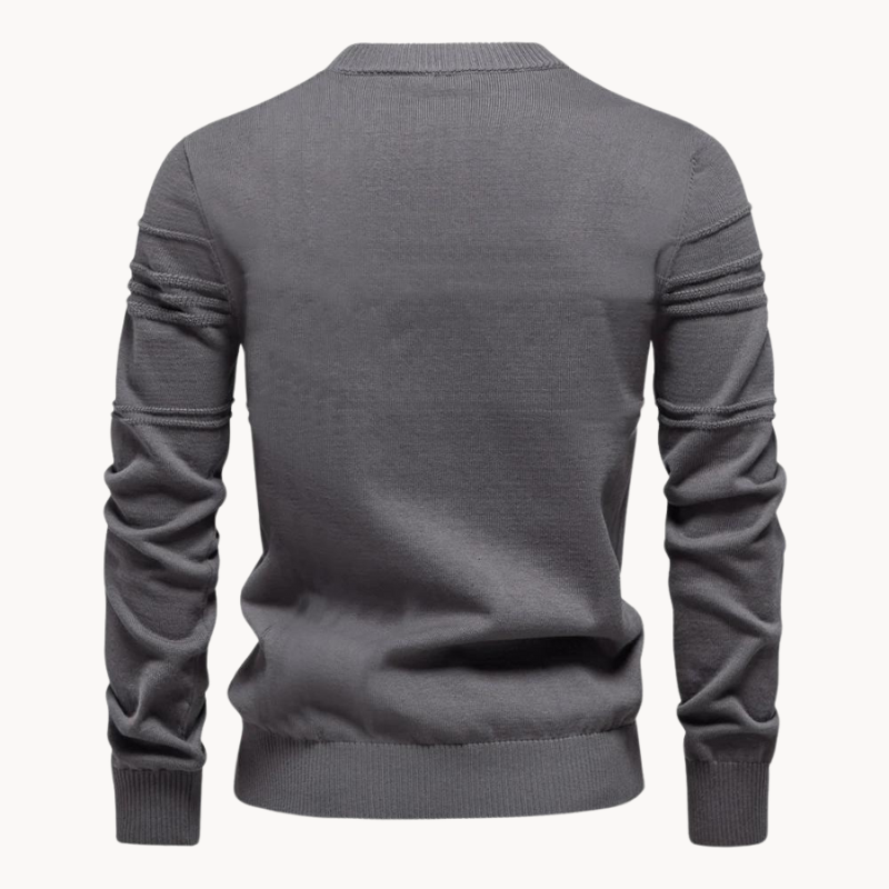 BRIAN | Katoenen herentrui met streepdesign