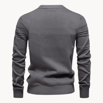 BRIAN | Katoenen herentrui met streepdesign