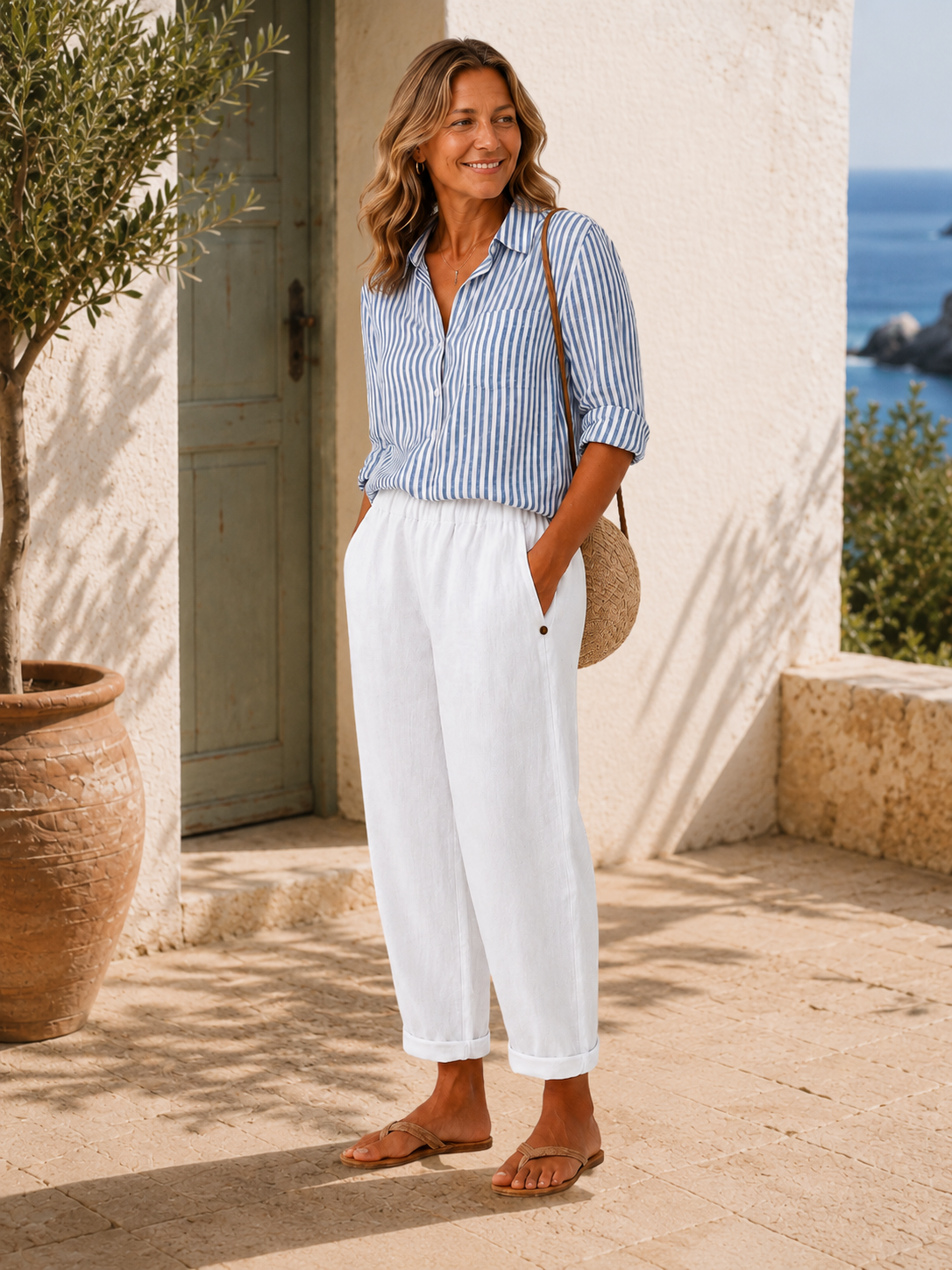 Elise™ Linnen Comfortbroek