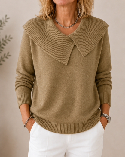 Eliza™ | Zachte Damestrui met Elegante Brede Kraag