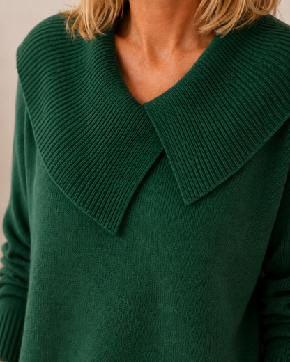 Eliza™ | Zachte Damestrui met Elegante Brede Kraag
