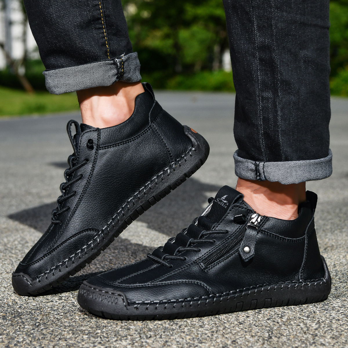 Titan | Nubuckleder Schoenen met Rits voor Mannen