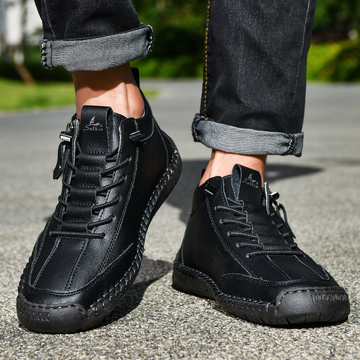 Titan | Nubuckleder Schoenen met Rits voor Mannen
