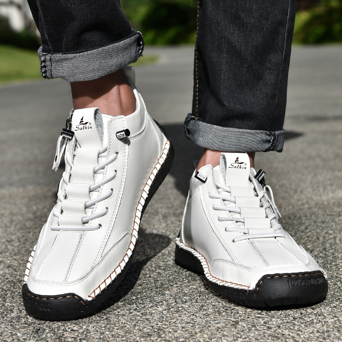 Titan | Nubuckleder Schoenen met Rits voor Mannen