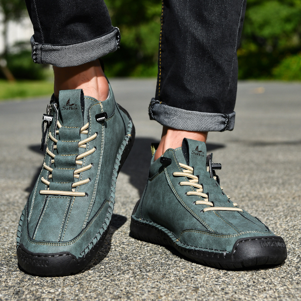 Titan | Nubuckleder Schoenen met Rits voor Mannen