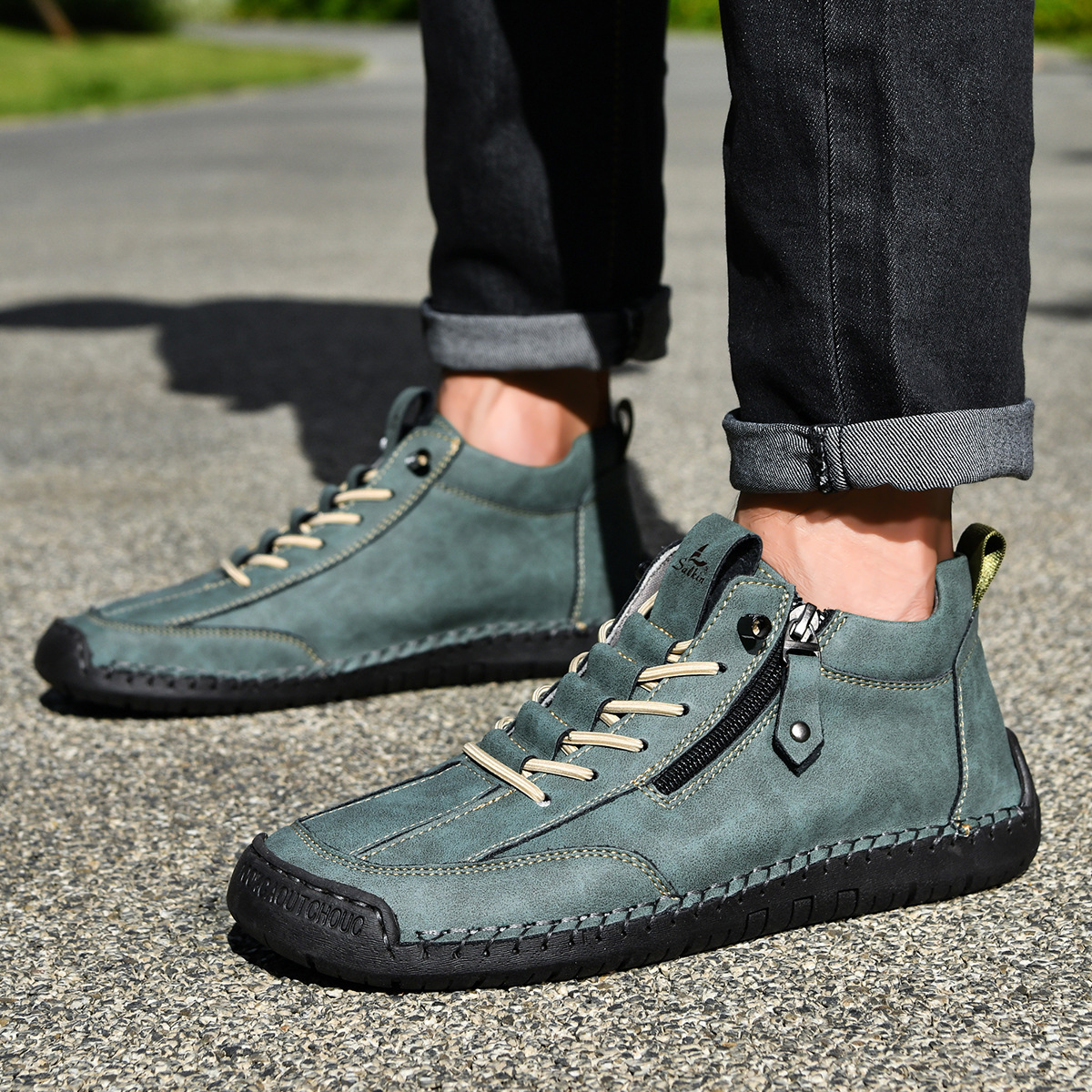 Titan | Nubuckleder Schoenen met Rits voor Mannen