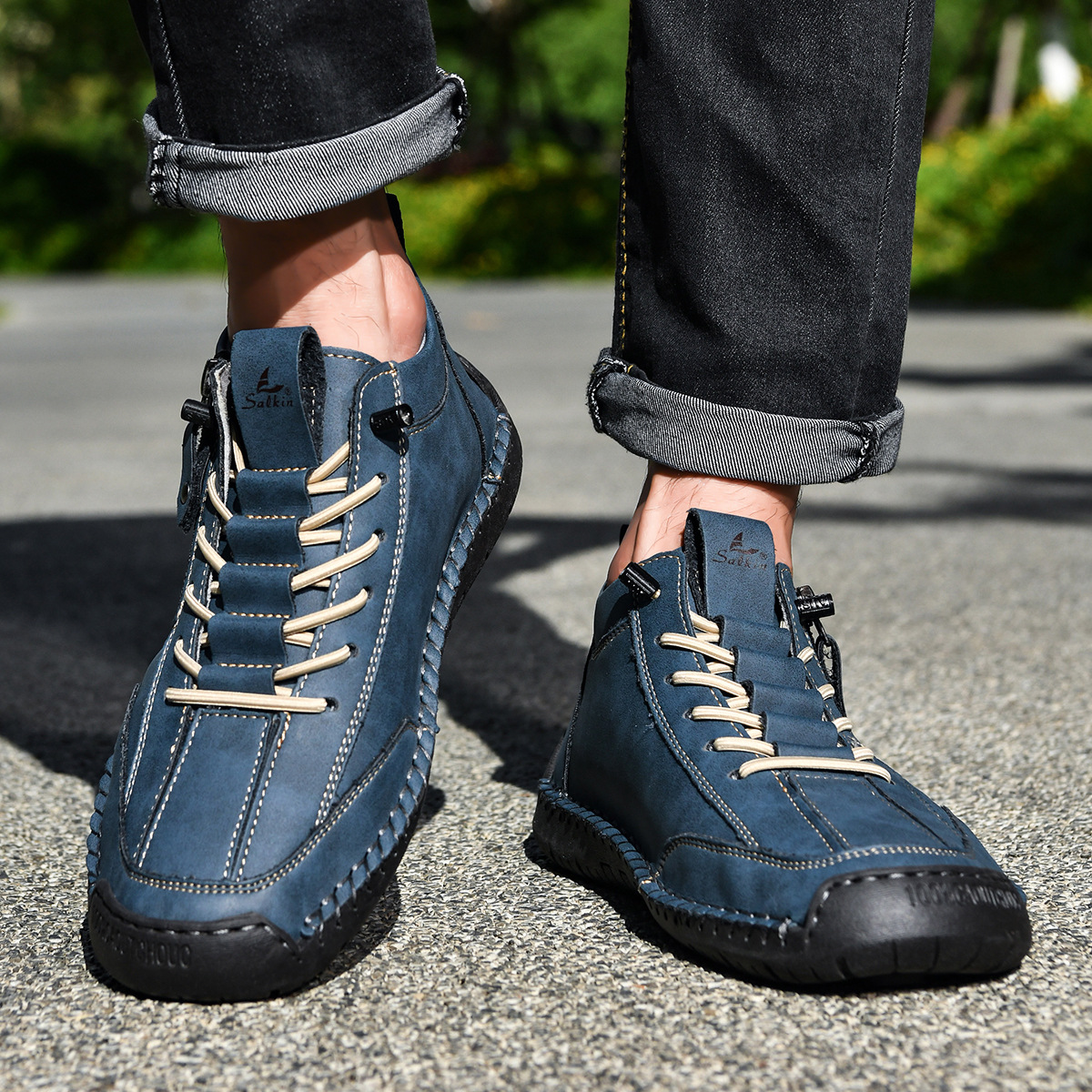 Titan | Nubuckleder Schoenen met Rits voor Mannen